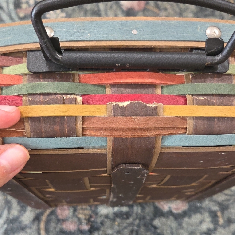 Longaberger Autumn Woven Basket with Handles - Picture 8 of 13